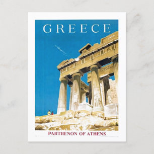 ヴィンテージ旅行アテネギリシャ・パルテノン寺院 ポストカード