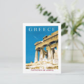 ヴィンテージ旅行アテネギリシャ・パルテノン寺院 ポストカード (スタンド正面)