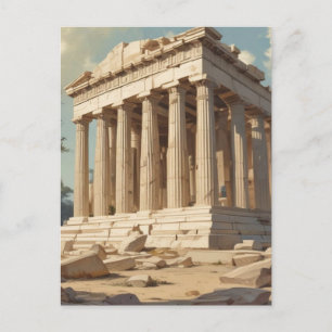 ヴィンテージ旅行アテネギリシャ・パルテノン寺院 ポストカード