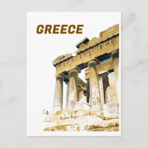 ヴィンテージ旅行アテネギリシャ・パルテノン寺院 ポストカード