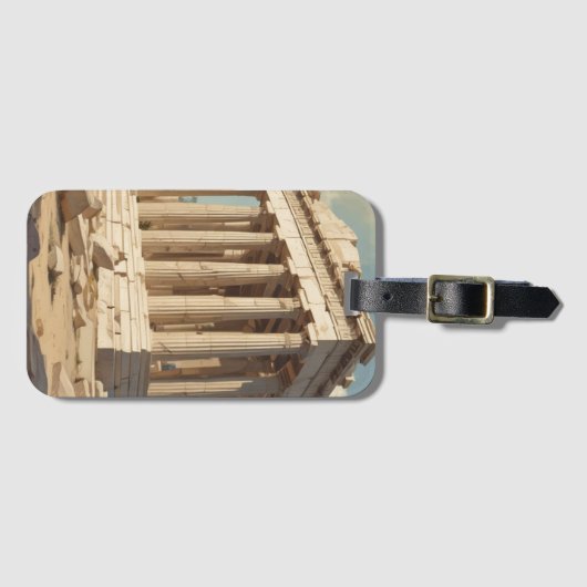 ヴィンテージ旅行アテネギリシャ・パルテノン寺院 ラゲッジタグ (正面横)