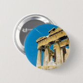 ヴィンテージ旅行アテネギリシャ・パルテノン寺院 缶バッジ (正面&裏面)