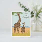 ヴィンテージ旅行アフリカタンザニアサファリ ポストカード (スタンド正面)