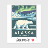 ヴィンテージ旅行アラスカ北部ライトポーラーベア シール (シート)
