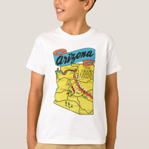 ヴィンテージ旅行アリゾナAZの州のラベル Tシャツ