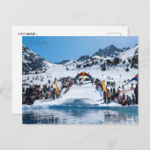 ヴィンテージ旅行アルマティカザフスタンのシティバケーション ポストカード (正面/裏面)