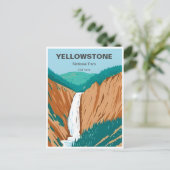 ヴィンテージ旅行イエローストーン国立公園ワイオミング ポストカード (スタンド正面)