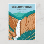 ヴィンテージ旅行イエローストーン国立公園ワイオミング ポストカード (正面)