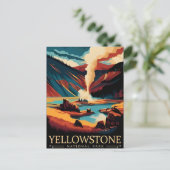 ヴィンテージ旅行イエローストーン国立公園ワイオミング ポストカード (スタンド正面)
