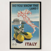 ヴィンテージ旅行イタリアの地図とレモン ジグソーパズル (縦)