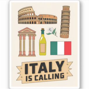 ヴィンテージ旅行イタリア象徴的な国家シンボルレトロ シール