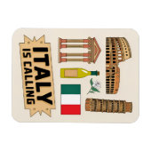 ヴィンテージ旅行イタリア象徴的な国家シンボルレトロ マグネット (横)