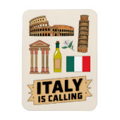 ヴィンテージ旅行イタリア象徴的な国家シンボルレトロ マグネット (縦)