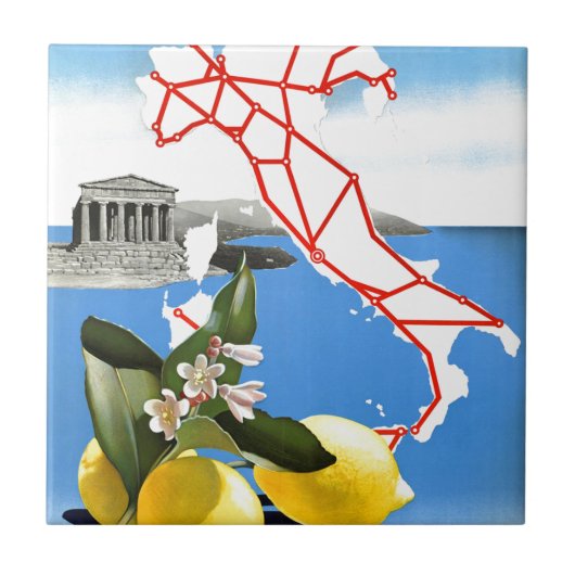 ヴィンテージ旅行イタリア タイル (正面)