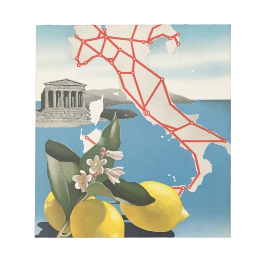 ヴィンテージ旅行イタリア ノートパッド (正面)