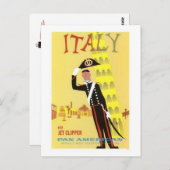 ヴィンテージ旅行イタリア – ポストカード (正面/裏面)