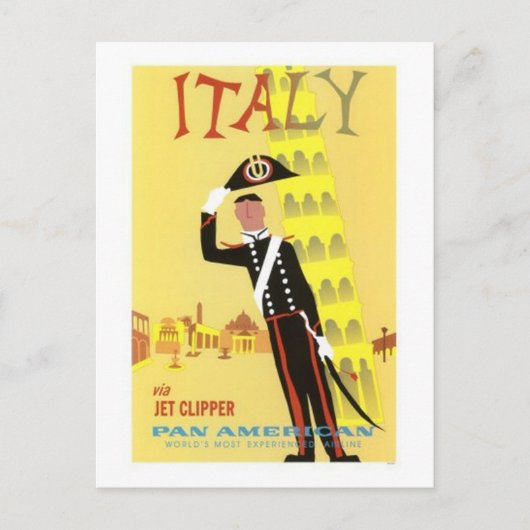 ヴィンテージ旅行イタリア – ポストカード (正面)