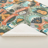 ヴィンテージ旅行エクスプローラーパターン シェルパブランケット (3/4)