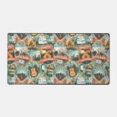 ヴィンテージ旅行エクスプローラーパターン デスクマット (正面)