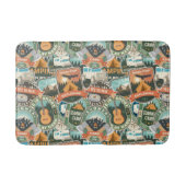 ヴィンテージ旅行エクスプローラーパターン バスマット (正面)