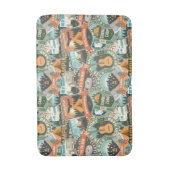 ヴィンテージ旅行エクスプローラーパターン バスマット (正面縦)