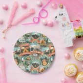 ヴィンテージ旅行エクスプローラーパターン ペーパープレート (パーティー)