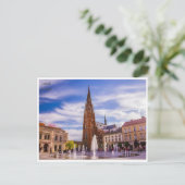 ヴィンテージ旅行オシジッククロアチアシティ大聖堂 ポストカード (スタンド正面)