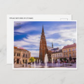 ヴィンテージ旅行オシジッククロアチアシティ大聖堂 ポストカード (正面/裏面)