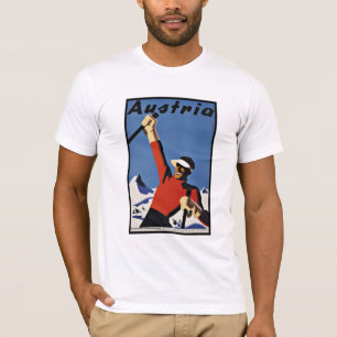 ヴィンテージ旅行オーストリアのスキースポーツ Tシャツ