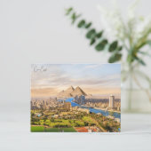 ヴィンテージ旅行カイロエジプトピラミッド&スフィンクス・ギザ ポストカード (スタンド正面)