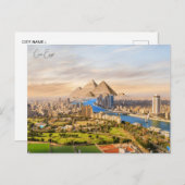 ヴィンテージ旅行カイロエジプトピラミッド&スフィンクス・ギザ ポストカード (正面/裏面)