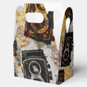 ヴィンテージ旅行カメラパターン フェイバーボックス (オープン)