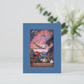 ヴィンテージ旅行カリブのポスターをカードで飛ばす ポストカード (スタンド正面)