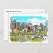 ヴィンテージ旅行カルガリーAlbertaカナダエドモントン ポストカード (正面/裏面)