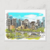 ヴィンテージ旅行カルガリーAlbertaカナダエドモントン ポストカード (正面)