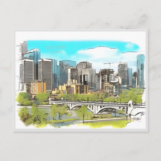 ヴィンテージ旅行カルガリーAlbertaカナダエドモントン ポストカード (正面)