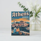 ヴィンテージ旅行ギリシャのギフトクーデターのアテネの首都 ポストカード (スタンド正面)