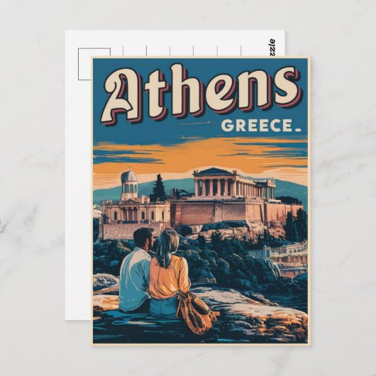 ヴィンテージ旅行ギリシャのギフトクーデターのアテネの首都 ポストカード (正面/裏面)