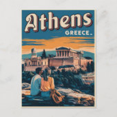 ヴィンテージ旅行ギリシャのギフトクーデターのアテネの首都 ポストカード (正面)