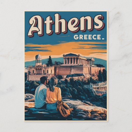 ヴィンテージ旅行ギリシャのギフトクーデターのアテネの首都 ポストカード (正面)