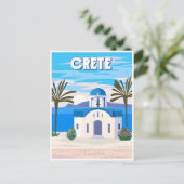 ヴィンテージ旅行ギリシャサントリーニアテネクレタ ポストカード (スタンド正面)