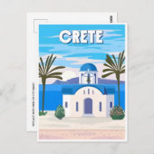 ヴィンテージ旅行ギリシャサントリーニアテネクレタ ポストカード (正面/裏面)