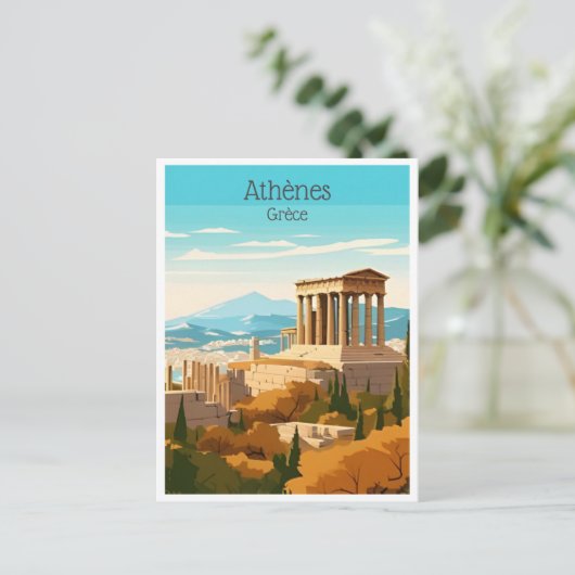 ヴィンテージ旅行ギリシャAthenesグレースツーリズム ポストカード (スタンド正面)