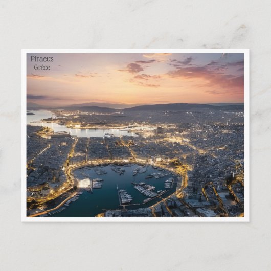 ヴィンテージ旅行ギリシャPiraeus le pireグレープレウス ポストカード (正面)