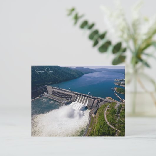 ヴィンテージ旅行クラスノヤルスクロシアのアート写真 ポストカード (スタンド正面)