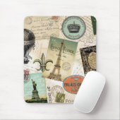 ヴィンテージ旅行コラージュのmousepad マウスパッド (マウス)
