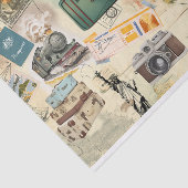 ヴィンテージ旅行コラージュ 薄葉紙 (詳細)