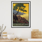 ヴィンテージ旅行コルシカ –  ポスター (キッチン)