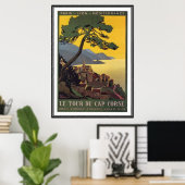 ヴィンテージ旅行コルシカ –  ポスター (ホームオフィス)