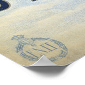 ヴィンテージ旅行コルティーナd'Amperzzo, Italy Ski Alps ポスター (角)